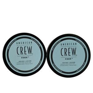 American Crew Fiber High Hold Low Shine Pomade Mens Hair Grooming 3 oz. Lot of 2
